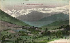 CPA Luchon Valley D' Oueil Seen On the High Chain border