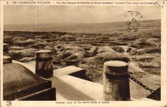 Champagne navarin CPA Seen battle fields with the setting sun Militaria