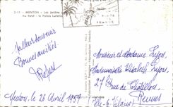 CPA Menton Gardens At the bottom the Lutetia Palate