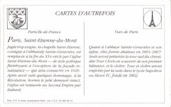 REPRO Paris L'Eglise St Etienne du Mont le Lycee Henri IV et la Tour de Clovis