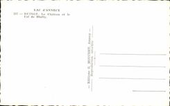 CPA Lake Annecy Duingt the Castle And the Collar Of bluffy