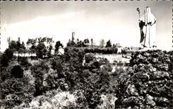 CPA Severe co View Statue of Saint Severe the Castle