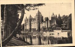 CPA que el castillo de Josselin en los bordes de expulsa