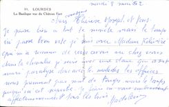 CPA Lourdes the Basilica seen of the Castle Fort