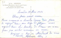 CPA Lourdes Miraculous Cave