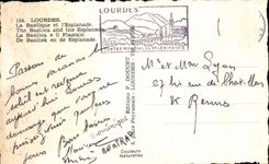 CPA Lourdes the Basilica and I' Esplanade