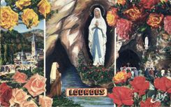 CPA Lourdes the Basilica I' Apparition the Cave