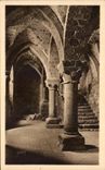 CPA Soft France Mont Saint Michel Crypt Abbey of the North wind