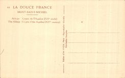CPA Soft France Mont Saint Michel Crypt Abbey of the North wind