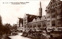 CPA Lille the Town hall and Public garden of the Tiny room
