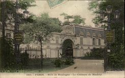 CPA Paris Bois de Boulogne the Castle of Madrid
