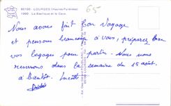 CPSM Lourdes the Basilica and Gave