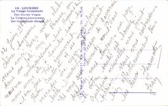 MODERN CARD Lourdes the virgin couronnee