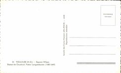 CPA Toulouse Square Wilson Statue De Goudouli Poete languedocien 1580 1649 