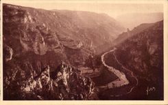 CPA Soft France Falls of the Tarn the Sublime Point