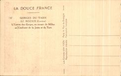 CPA Soft France Falls of the Tarn Rozier Entering of the throats while coming from Milau to the confluence of Jonte and the Tarn