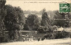 CPA Paris Hillocks Chaumont Lake Footbridge and rock