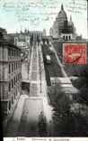 CPA Paris Funiculaire de Montmartre Sacre Coeur 