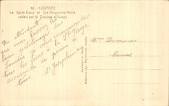 CPA Lourdes the Sacring Heart and co Marguerite Husband Diocese of Autun