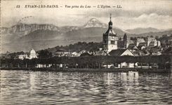 CPA Evian Les Bains Seen from of the Lake the Church