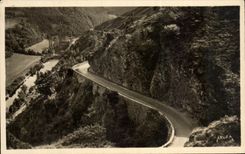 CPA Chaudesaigues Road of Saint Flour Turnings of the dimension of Pram