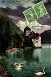 CPA Chateau de Chillon Cygnes 