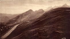 CPA thermal Road of the collar of Aubisque pastures at the roadsides
