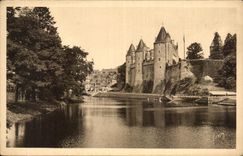 CPA Soft France Brittany Josselin Edges of Oust and the Castle