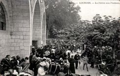 CPA Lourdes the Prayer with the Swimming pools