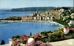 CPSM Menton View and the Cape Martin