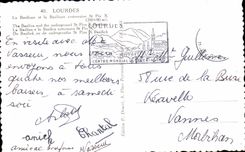 CPSM Lourdes the Basilica