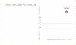 CPSM Ternant Eglise Large Tryptique Mise at the Tomb visits with the Limbs