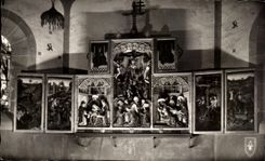 CPSM Ternant Church Large Tryptique Passion the Death and Triumph of Christ