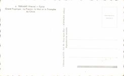 CPSM Ternant Church Large Tryptique Passion the Death and Triumph of Christ