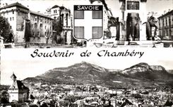 CPA Chambery the Castle Fountain of the Elephants