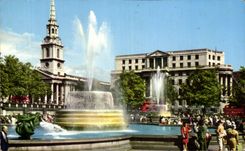 MODERN CARD Trafalgar London Public garden