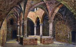 Claustro de Honorat del santo de la isla de CPA de la abadia de Lerins