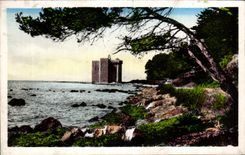 CPA Island St Honorat Old Monastery through the Pines