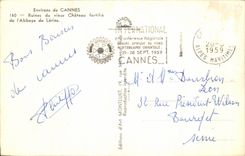 CPSM Environs Cannes Ruines of the Old Castle Strengthens Abbey of Lerins