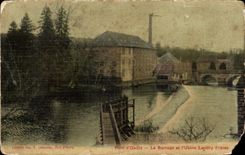 CPA Bridge of Ouilly Stopping and the Factory Landry Brothers (chart toilee)