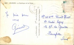 CPA Lourdes the Basilica and Gave