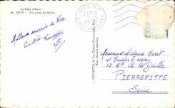 CPA la dimension Niza del azul vista de Bellet