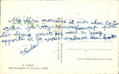 CPA Paris Pont Alexandre III Et La Tour Eiffel