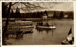CPA Lake Of Settons Boat car Bee slide block carrying out Fishing with the Drag and the Walk around the Lake