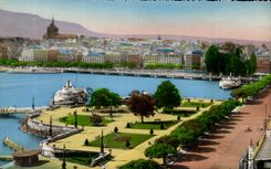 CPA Geneva Quay of Mont Blanc And Vue On the Boat city