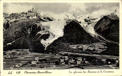 CPA Chamonix Abont Blanc the Glaciers of Let us work and Caconnaz
