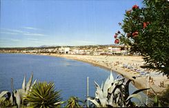 CPM Niza el Quay de los Estados Unidos la playa de Ponchettes