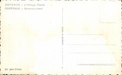 CPA Ostend the Flowered Clock Oostende Bloemenuurwerk