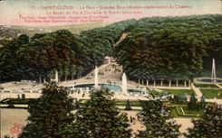 CPA Saint Cloud the Park Large Water the Basin of the Horseshoe and the Basin Saint Jean