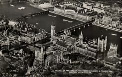 CPA Houses Off Parliament Westminster Abbey County Hall London Drom The Air